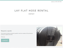 Tablet Screenshot of lay-flat-hose-rental.com